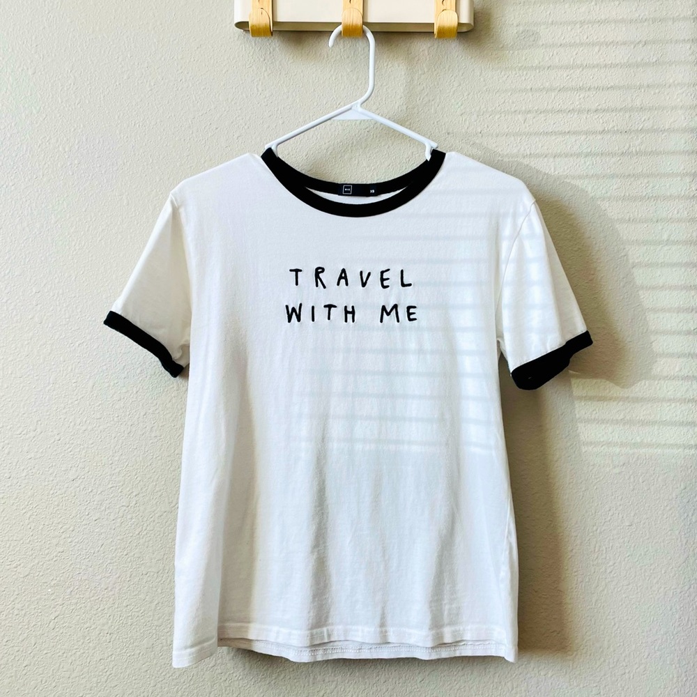 M//C T-Shirt. Size: XS. Color: White